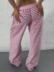 Dekonique Dekonique Casual Women's Polka Dot Everyday Sweatpants - Multicolor - View 3