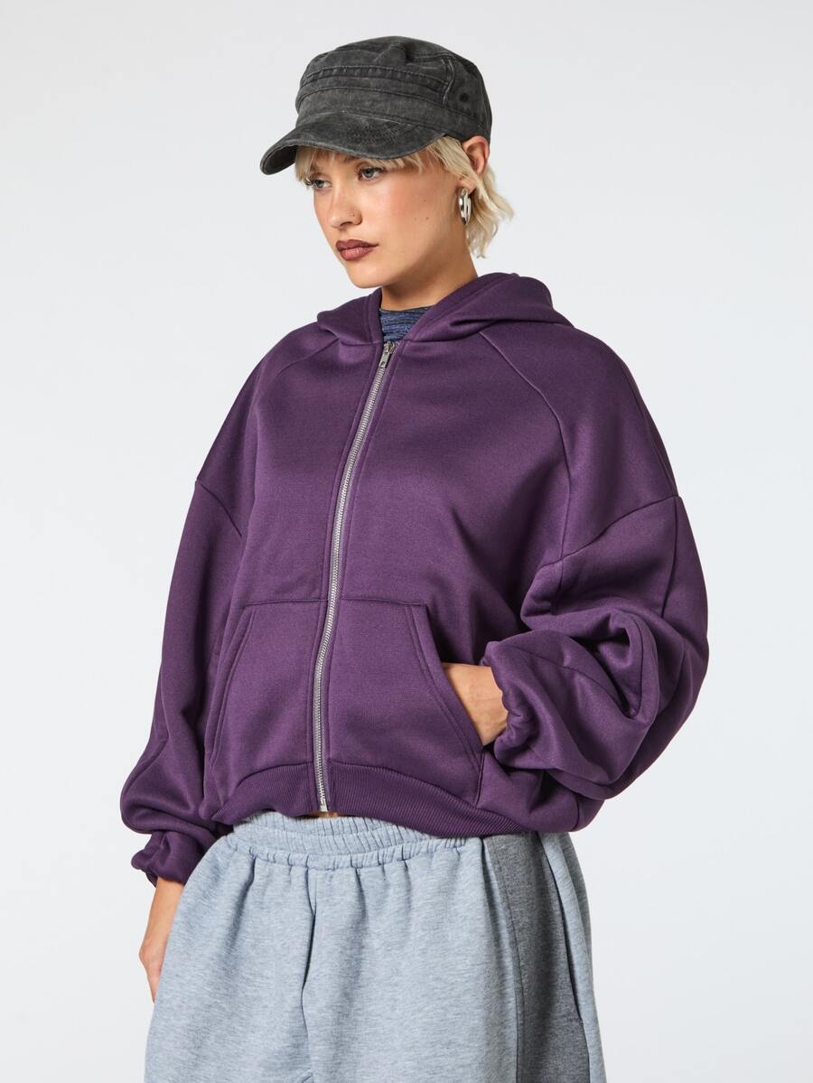 COUREZ Women Sweatshirts & Hoodies - Purple - View 1