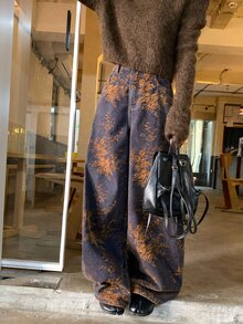 DAZY Tween Girl) Jacquard Loose Straight Leg Casual Washed Denim Pants Autumn/Winter Everyday Jeans - Blue - View 4