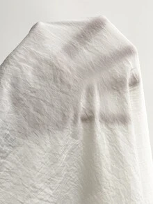 Nubod Elegant Plus Size Women's Solid Color Blouse With Frill Trim, Pearl Buttons And Lace Edging - White - View 7