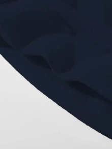 SHEIN 3件套女款大童青少年休閒運動時尚極簡風吊帶背心＋短版拉鍊連帽外套＋寬腿長褲套裝 秋冬校園海軍藍 - 藏蓝色 - 查看 3