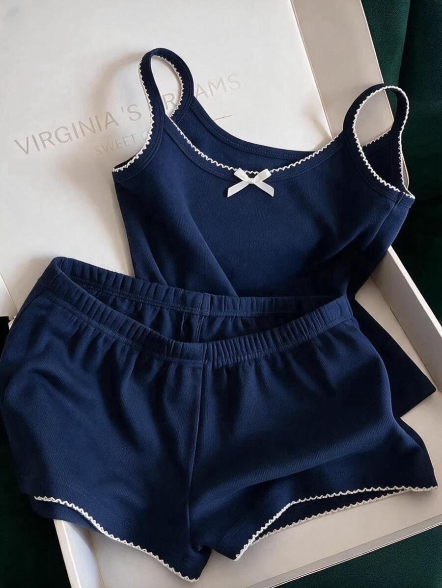 Franclia Women Two-Piece Outfits - Navy Blue - View 1