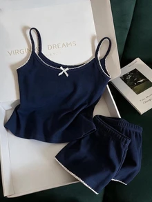 Franclia Women Two-Piece Outfits - Navy Blue - View 2