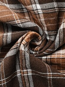 Auvina Plus Size Women's Woven Elegant Fall Long Dress - Brown - View 7