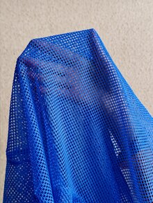 Dewbera Dewbera 1pc Mesh Sports T-Shirt, Solid Color Fashion Versatile Elegant - Royal Blue - View 7