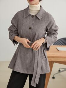 Dazy-Less Women Overcoats - Brown - View 5