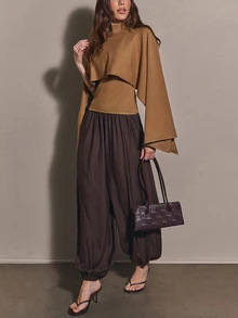 COSMINA 2PCS Women Sweater Co-Ords - Khaki - View 6