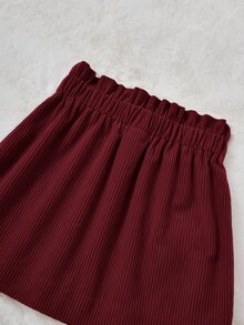 SHEIN Kids Young Girls Skirts - Red - View 4