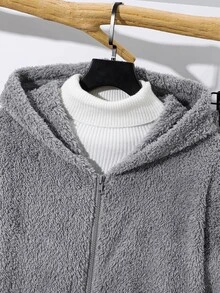 SHEIN 青少年男孩長袖連帽運動套裝 - 灰色 - 查看 3