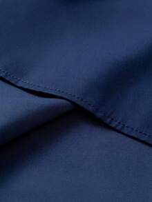 Calvornis Men's Solid Color Turn-Down Collar Single-Breasted Casual Fashion Versatile Long Sleeve Shirt - Blue - View 5