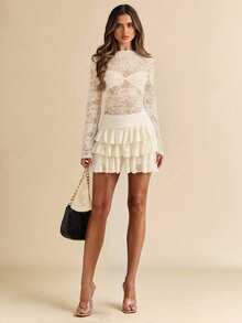 SHEIN ICON Faldas Extra Grande - Albaricoque - Ver 3