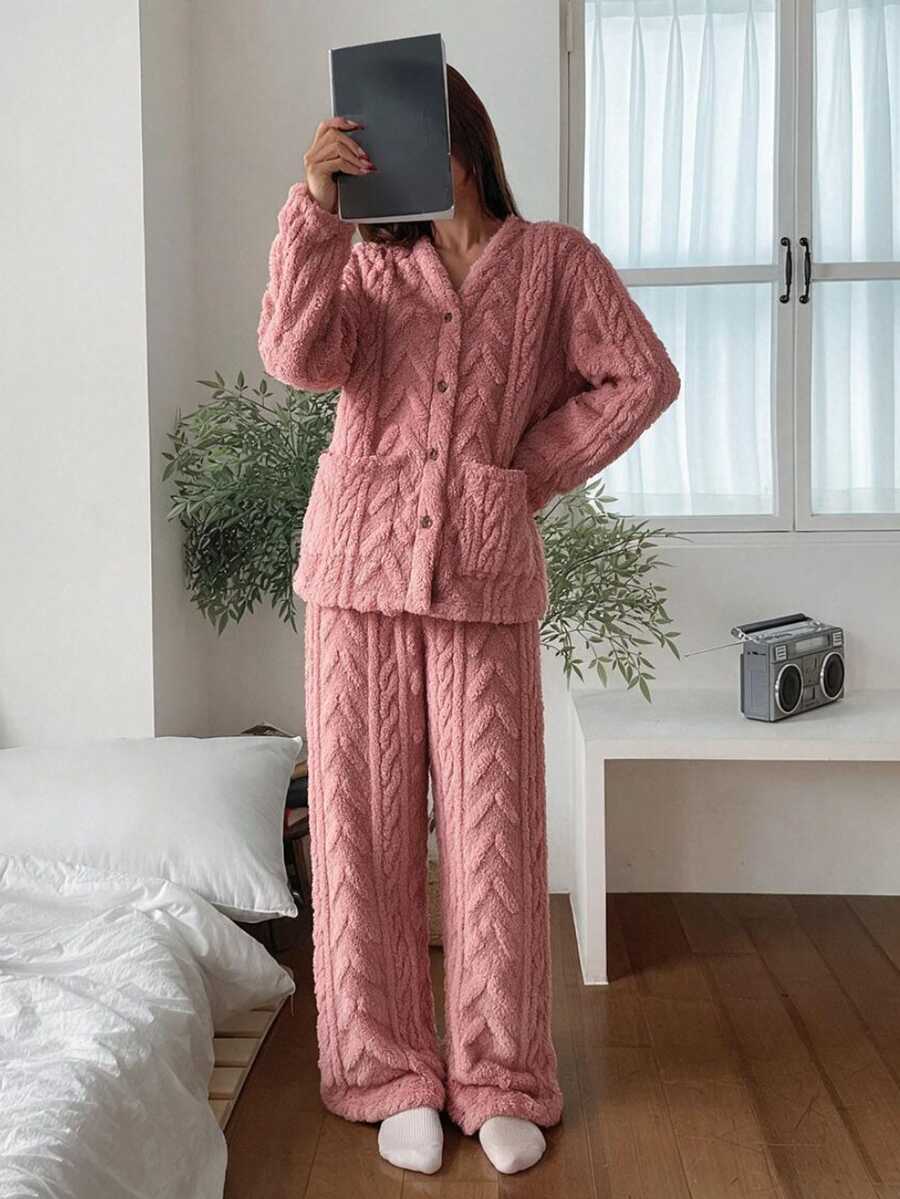 Tween Girl Pajamas Suitable For Autumn And Winter Wear - Pink - View 1
