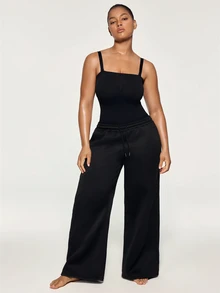SHAPORA Women Plus Size Seamless Shapewear Bodysuit Chest Wrap Waist & Abdomen Slimming Strapless Bras With Detachable Straps & Convenient Gusset - Black - View 7