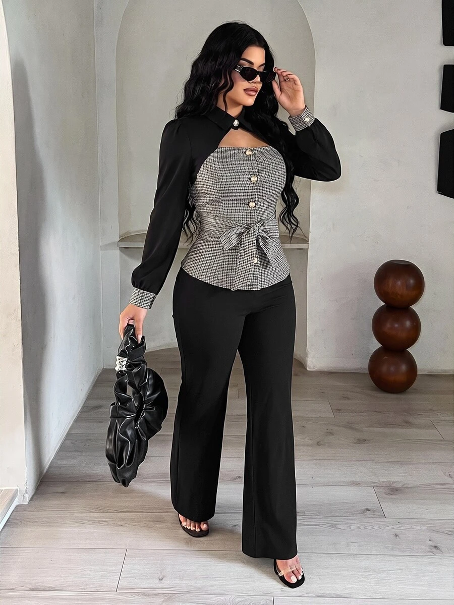 Vavine Women Two-Piece Outfits - Black - View 1