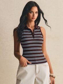 Poéselle Women Tank Tops & Camis - Brown - View 4