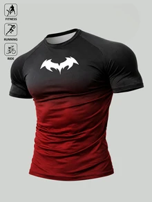GymBeat Men's Crew Neck Colorblock Fashion Sports T-Shirt - Multicolor - View 4