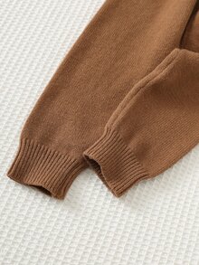 Cozy Pixies Kids Young Boys Autumn Winter Sweater Co-Ords - Apricot - View 5