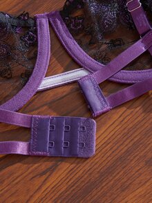 Divavoom 浪漫刺繡女款性感內衣與丁字褲套裝，2件組 - 彩色 - 查看 8