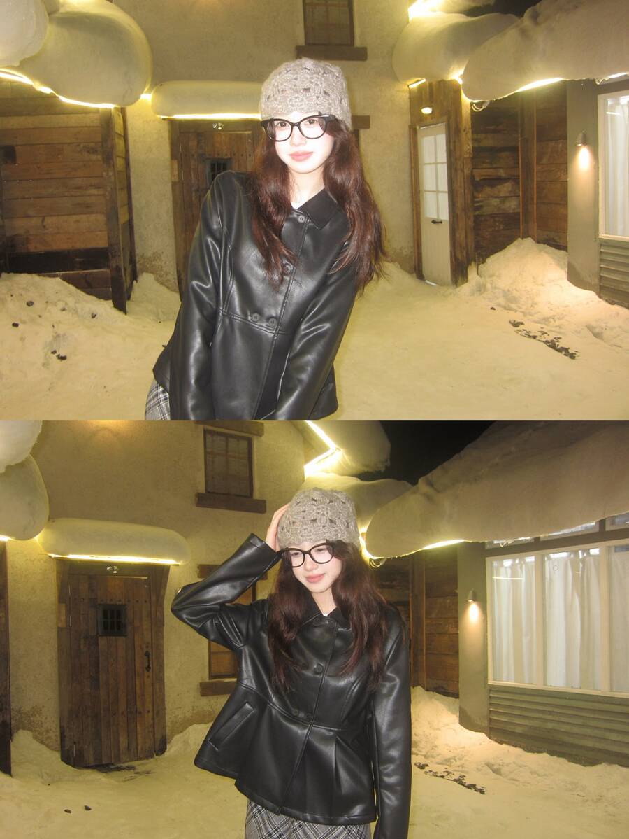 DAZY Jaket Wanita Warna Polos Lengan Panjang, Musim Gugur/Dingin - Hitam - View 1