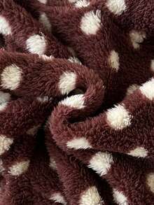 2pcs Baby Girls Pullover Sweaters Cute Sweet Brown Apricot Polka Dot Zip Ribbed Long Sleeve Mock Neck Thick Holiday Party Fall Winter Plush - Multicolor - View 3