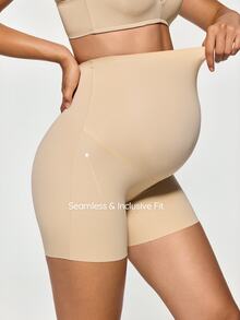 SHAPORA 1pc Simple Comfortable Maternity Panties - Khaki - View 1