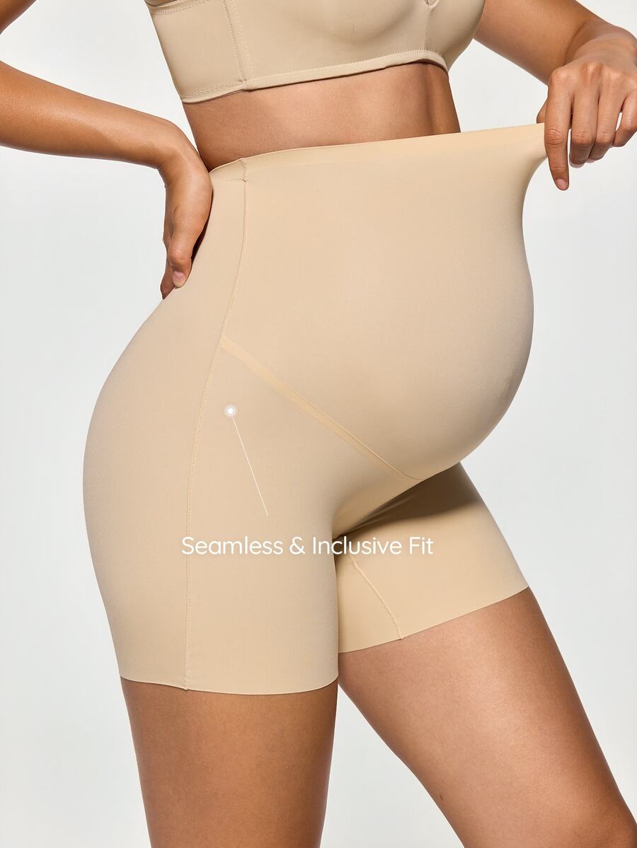 SHAPORA 1pc Simple Comfortable Maternity Panties - Khaki - View 1