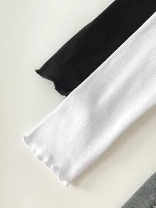 SHEIN 2件組青少年女孩T恤 - 黑與白 - 查看 6