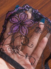 Divavoom 浪漫刺繡女款性感內衣與丁字褲套裝，2件組 - 彩色 - 查看 6