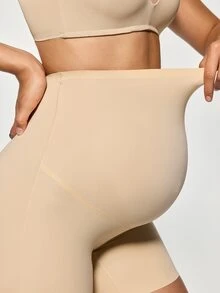 SHAPORA 1pc Simple Comfortable Maternity Panties - Khaki - View 6