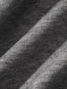 DAZY Kaos Wanita Gaya Korea untuk Liburan Kasual Musim Semi dan Gugur, Bordir Huruf Kombinasi, Lengan Panjang, Kerah Bulat, Patchwork Renda - Grey - View 3