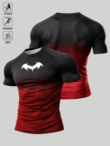 GymBeat Men's Crew Neck Colorblock Fashion Sports T-Shirt - Multicolor - View 3