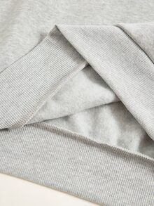 SHEIN 兒童青少年男童 2 件組新款休閒時尚極簡星星圖案運動風灰色連帽衛衣與喇叭褲套裝，適合秋冬、學校、家庭聚會、開學季、生日派對、拍照、度假、假日，運動舒適 - 灰色 - 查看 8