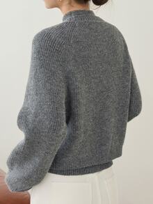 Dazy-Less Conjunto de 2 piezas de suéter para mujer - Gris - Ver 2