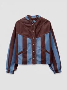 Nöista Denim Jacket With Print In Red And Pink Colors - Multicolor - View 8