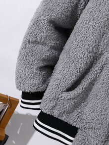 SHEIN 青少年男孩長袖連帽運動套裝 - 灰色 - 查看 4