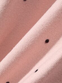 DAZY Tween Girl Button Half-Placket Long Sleeve Top And Polka Dot Print Pants Loungewear Set - Pink - View 8