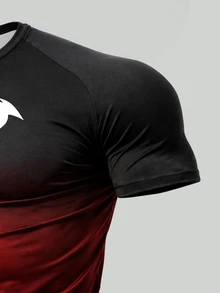 GymBeat Men's Crew Neck Colorblock Fashion Sports T-Shirt - Multicolor - View 5