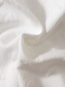 SHEIN 新生兒秋冬款熊貼布裝飾連身衣 可愛休閒 親膚材質 適合日常穿著 - 白色 - 查看 6