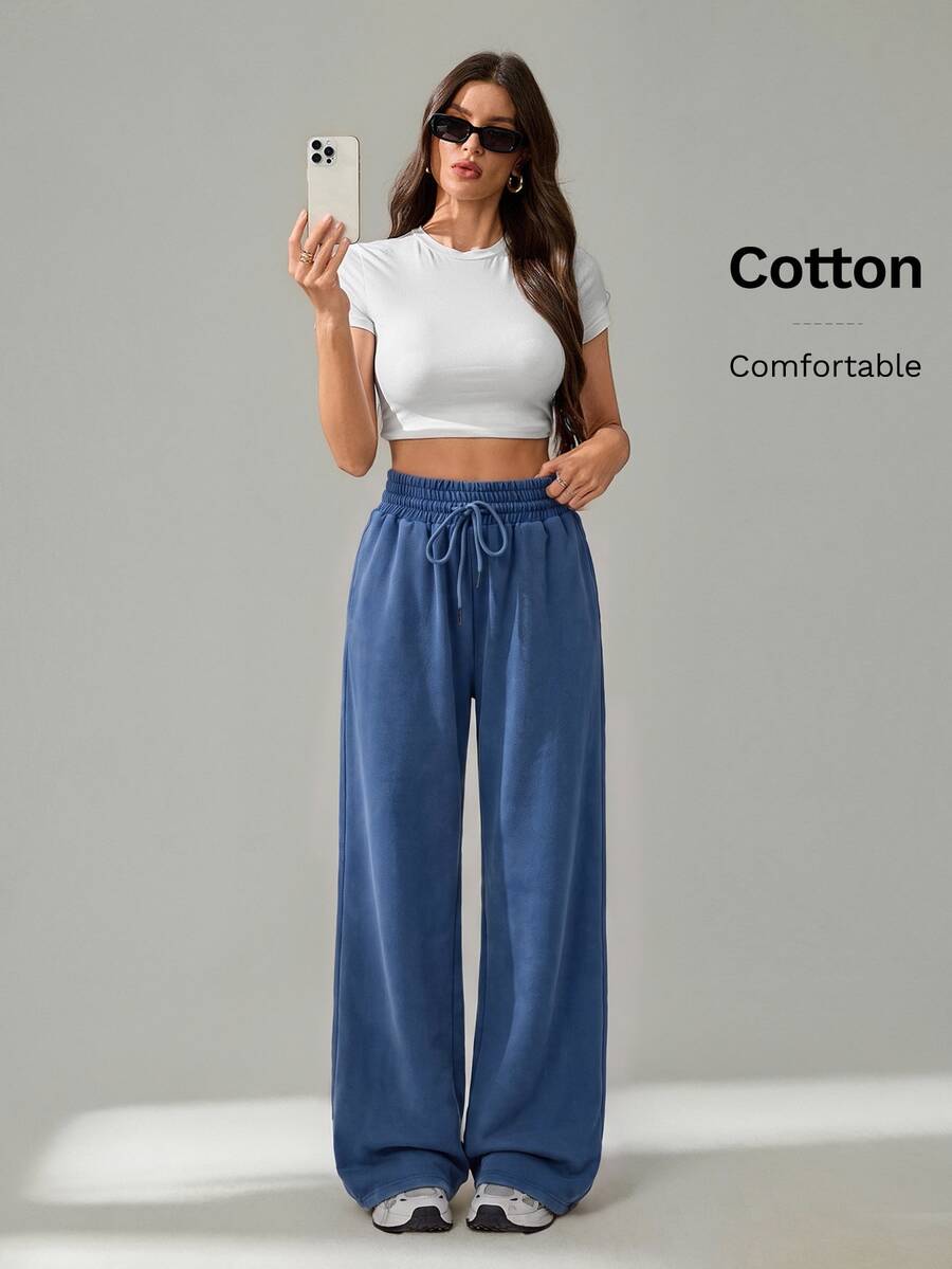 SHEIN Tall 女士長褲 - 藍色 - 查看 1