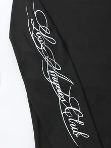 Boys Letter Camo Print Long Sleeve T-Shirt Suitable For Daily Casual Outdoor Activities Spring And Autumn - Black - View 4