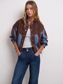 Nöista Denim Jacket With Print In Red And Pink Colors - Multicolor - View 5