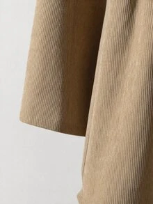 Lacomfia Women's Hooded Long Sleeve Cinched Waist Versatile Casual Fashion Autumn/Winter Plus Size Two Pieces Set - Khaki - View 7