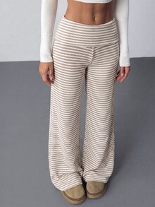 SHEIN Tween Girls Pants - Brown - View 1