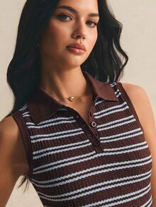 Poéselle Women Tank Tops & Camis - Brown - View 6