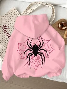 Teen Girls Casual Simple Loose Comfortable Sweatshirt Suitable For Autumn/Winter - White - View 2