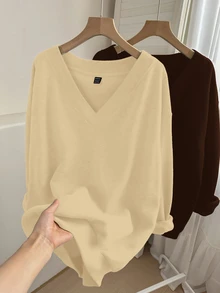 SHEIN LUNE 2件組女款運動衫與連帽衛衣 - 彩色 - 查看 4