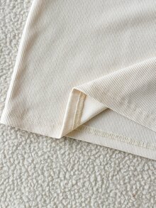 女童高領針織內搭上衣，高領設計能有效保護女孩頸部免受冷風侵襲，為整體造型增添優雅感。簡約經典設計，適合多種層次穿搭與外套組合，完美適配日常休閒、戶外出遊、戶外活動及秋冬季節 - 彩色 - 查看 8