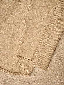 MOTF PREMIUM AUTUMN/WINTER WOMEN'S KHAKI SWEATER 2 PIECES SET ELEGANT - Khaki - View 9