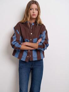 Nöista Denim Jacket With Print In Red And Pink Colors - Multicolor - View 7