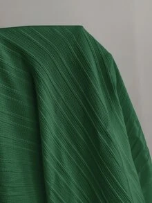 Rusticease 大尺碼深綠色對比滾邊V領半袖兩件套休閒度假裝束身鬆垮款 2026春夏 正式居家晚裝 - 綠色 - 查看 8